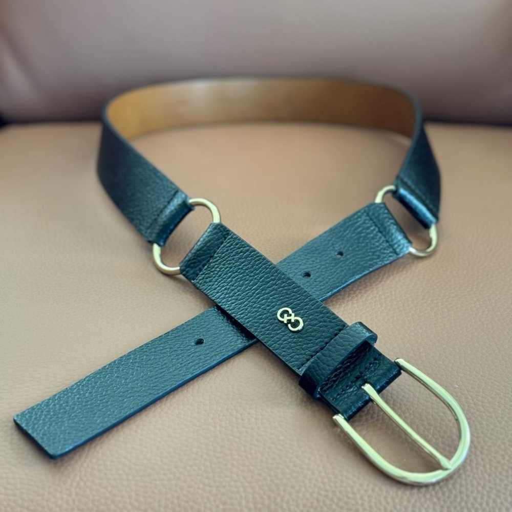 NWT Cole Haan Women’s Leather Belt Black - Picture 2 of 4
